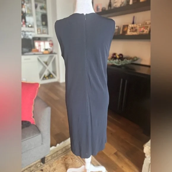 Saks Fifth Avenue 2 Piece Black Formal Dress & 1 Button Cardigan 10 Vintage VGC - Picture 8 of 16